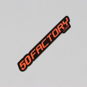 Sticker 50 Factory 6 cm orange