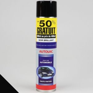 Peinture Autolac noir brillant 600ml