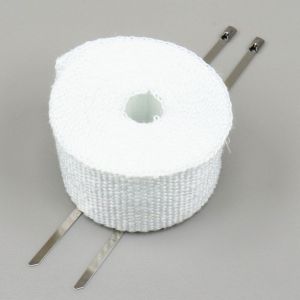 Bande thermique d'&eacute;chappement Brazoline blanche 50 mm (5 m)