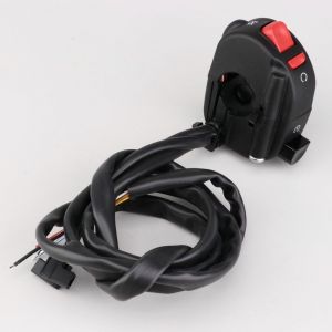 Commodo droit universel (démarreur, coupe circuit interrupteur 2 positions) Domino noir