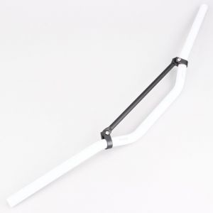 Guidon &Oslash;22 mm NoEnd blanc avec barre noire
