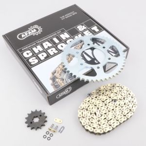 Kit cha&icirc;ne 14/48 Yamaha MT, R 125 Afam (d&eacute;multiplication origine)