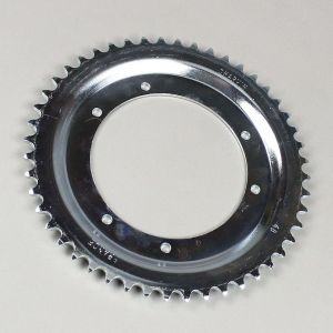 Couronne 48 dents Ø 110 mm 6T MBK51, Motobécane AV88... (jante à rayons) grise