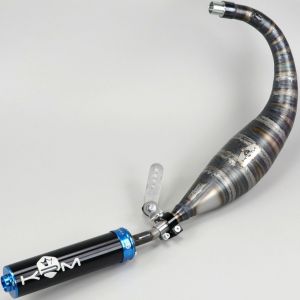Pot d'échappement AM6 Minarelli KRM Pro Ride 70/78cc silencieux bleu