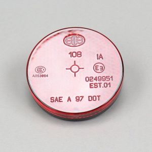 Catadioptre rond rouge Ø55 mm universel à visser