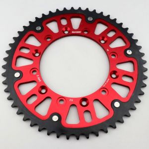 Couronne 52 dents 520 Yamaha YZ 125, YZF 250, 450... Supersprox Stealth rouge