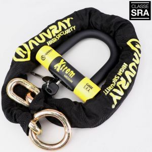 Antivol cha&icirc;ne lasso (homologu&eacute; SRA) Auvray Xtrem M&eacute;dium 1m