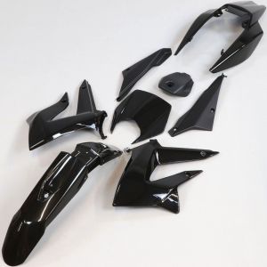 Kit carénages Derbi Senda DRD Xtreme, Gilera SMT, RCR (2011 - 2017) StylePro noir (avec carénages sous selle)