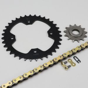 Kit cha&icirc;ne renforc&eacute; 13x35x80 Bombardier Rally 200 Afam or