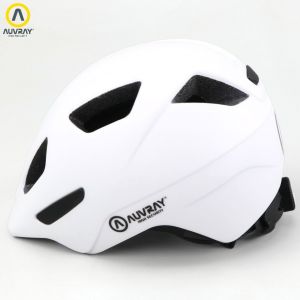 Casque vélo enfant avec éclairage intégré Auvray Fun blanc mat