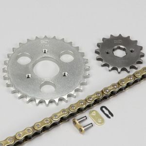 Kit chaîne renforcé 16x28x74 Kymco Maxxer 50, 90 Afam or