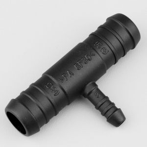 Raccord de durites en T &Oslash;20-20-8 mm Flexeo noir
