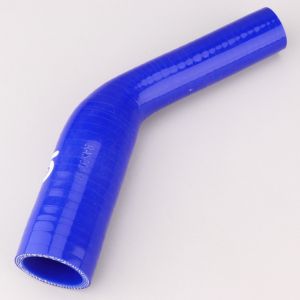 Réducteur silicone coudé 45° Ø32 à 19 mm Silicon Hoses bleu