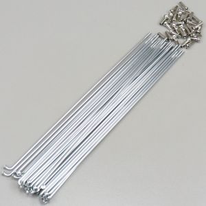 Rayons de roue inox 2.3x225 mm avec &eacute;crous cyclomoteur, Solex (28 rayons)