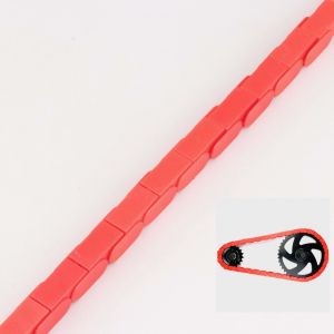 Couvre chaîne à clipser vélo 1 vitesse 112 maillons Insane Chains rouge