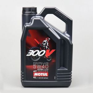 Huile moteur 4T 5W40 Motul 300V Factory Line Off Road 100 % synthetic Ester Core 4L