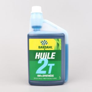Huile moteur 2T Bardahl motoculture 100% synth&egrave;se 1L