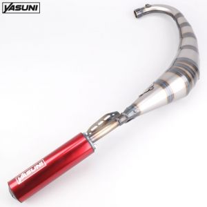 Pot d'échappement AM6 Minarelli, Derbi Yasuni R2 silencieux rouge