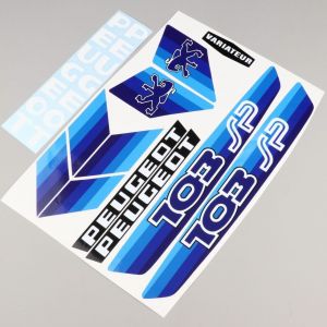 Kit d&eacute;co Peugeot 103 SP bleu V1