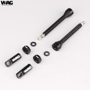 Valves de pneus tubeless Presta 60 mm Wag Bike noires (lot de 2)