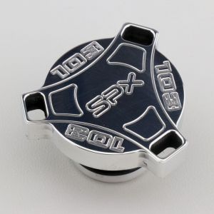 Bouchon de r&eacute;servoir d'essence tricorne alu &Oslash;30 mm Peugeot 103 SPX