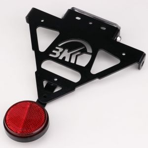 Support de plaque et clignotants universel inclinable Blackway noir