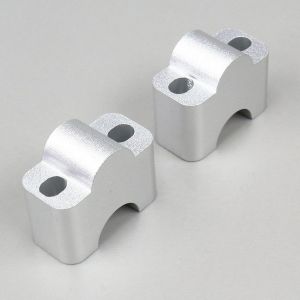 Réhausses de pontet Ø22 mm aluminium chromées