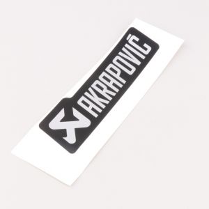 Sticker Akrapovic 135x40 mm noir et gris