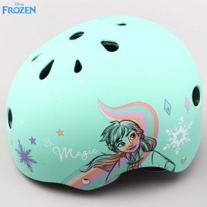 Casque vélo enfant Frozen vert et violet