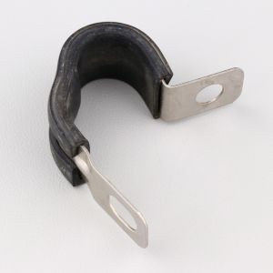 Collier de fixation articulé pour durite ou câble Ø19 mm noir