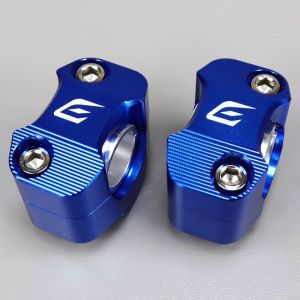 Pontets de guidon 22 mm et 28 mm Gencod bleus anodisés