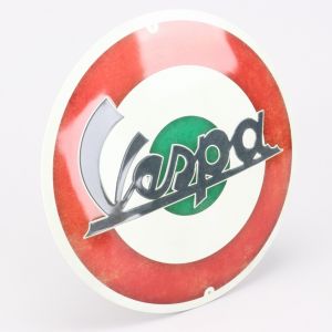 Plaque décorative ronde Vespa Ø35 cm