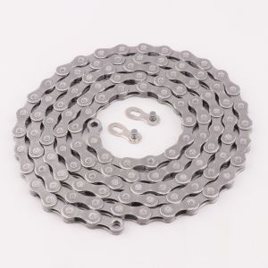 Cha&icirc;ne v&eacute;lo 9 vitesses 116 maillons M-Wave grise