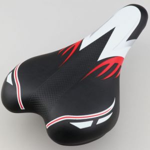 Selle vélo "VTT enfant" 240x140 mm noire et blanche