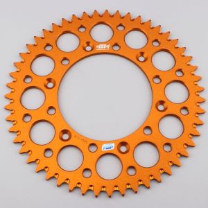 Couronne 51 dents alu 520 KTM SX, SX-F, EXC, Gas Gas MC-F... Motocross Marketing (anti-boue) orange