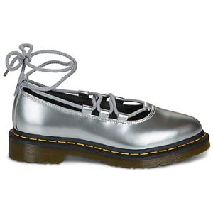 Ballerines Dr. Martens Elphie II Lace Up Silver Metallic Patent Lamper Argent&eacute; - Taille 36,37,38,39,40,41,42