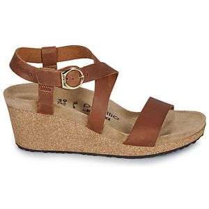 Sandales compens&eacute;es Papillio Sibyl Ring-Buckle LENA Cognac Marron - Taille 36,37,38,39,40,41