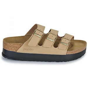 Mules Papillio Florida III Flex Platform Nubuck Beige - Taille 36,37,38,39,40,41