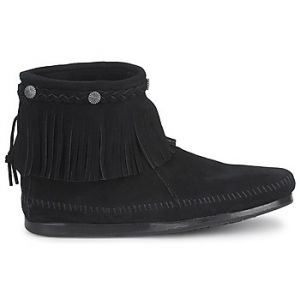 Boots Minnetonka HI TOP BACK ZIP BOOT Noir - Taille 36