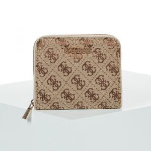 Portefeuille Guess JESSA SLG SMALL ZIP AROUND Beige - Taille Unique