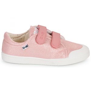 Baskets basses enfant Bonton IZY SCRATCH Rose - Taille 31,32,33,34