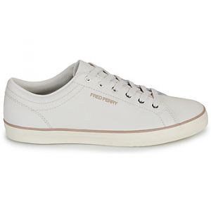 Baskets basses Fred Perry BASELINE TEXTURED LEATHER Blanc - Taille 44