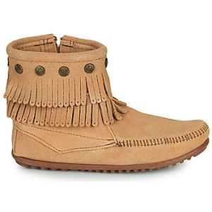 Boots Minnetonka DOUBLE FRINGE SIDE ZIP BOOT Marron - Taille 36