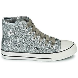 Baskets montantes enfant Citrouille et Compagnie OUTIL PAILLETTES Argent&eacute; - Taille 24
