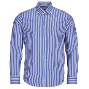 Chemise Gant REG CLASSIC POPLIN STRIPE SHIRT Bleu - Taille EU S,EU L