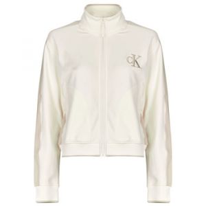 Sweatshirts Calvin Klein Jeans LS STRETCH TERRY FZ TRACK JACKET Blanc - Taille EU S,EU M,EU L,EU XS