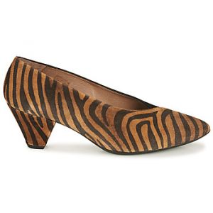 Chaussures escarpins Wonders I7601-ZEBRATO-CUERO-ANTE-NEGRO Marron - Taille 36,37,40