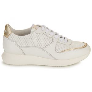 Baskets basses Myma 7715MY02-CUIR-BLANC-LAMINATO-PLATINE-CUIR-BLANC-PERFO Blanc - Taille 37,38