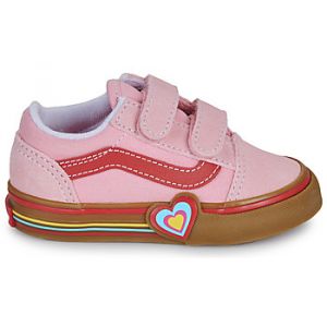 Baskets basses enfant Vans Old Skool V Heart Rose - Taille 19,20,21,22,23 1/2
