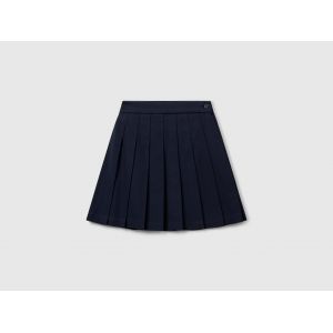 Benetton, Jupe Plissée En Flanelle, size S, Gris, Enfants
